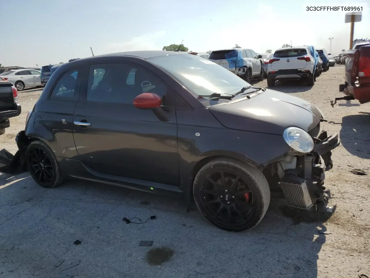 2015 Fiat 500 Abarth VIN: 3C3CFFFH8FT689961 Lot: 61400335