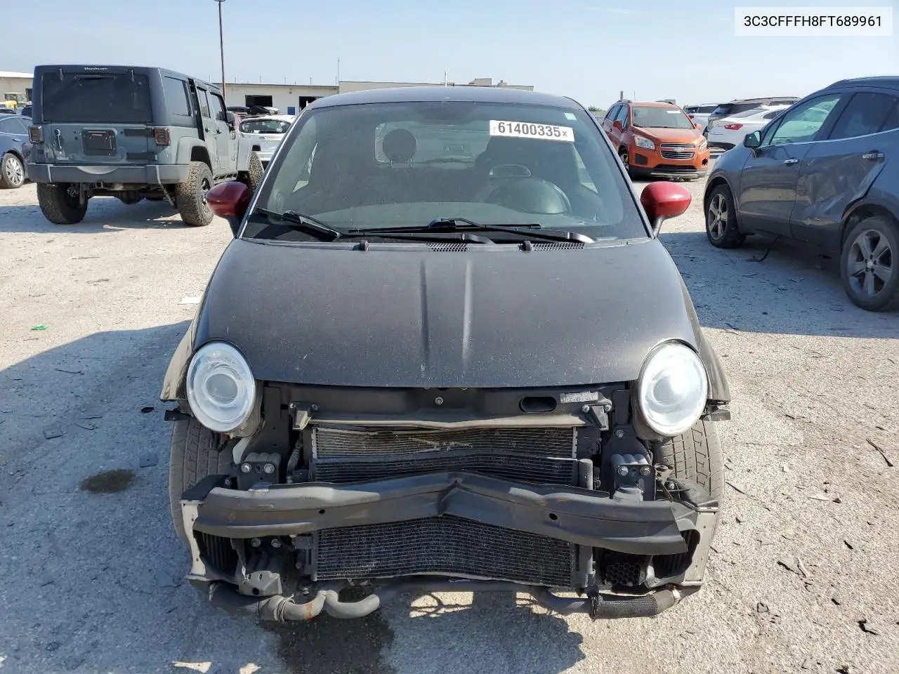 2015 Fiat 500 Abarth VIN: 3C3CFFFH8FT689961 Lot: 61400335