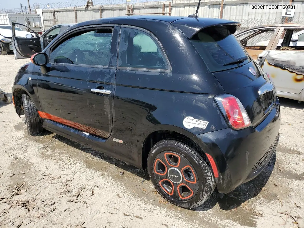 2015 Fiat 500 Electric VIN: 3C3CFFGE8FT507311 Lot: 62028985