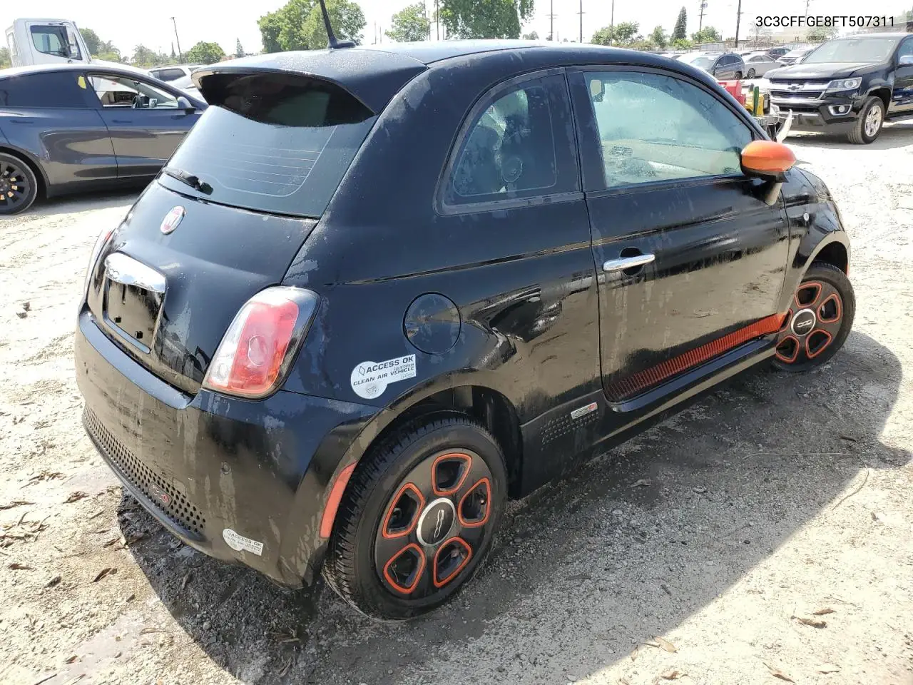 2015 Fiat 500 Electric VIN: 3C3CFFGE8FT507311 Lot: 62028985