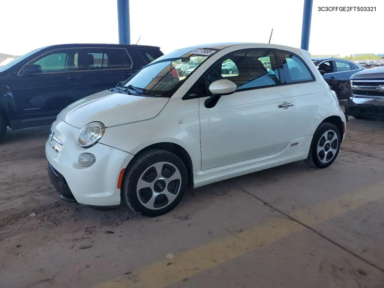 2015 Fiat 500 Electric VIN: 3C3CFFGE2FT503321 Lot: 62170495