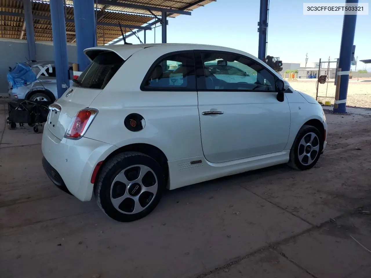 2015 Fiat 500 Electric VIN: 3C3CFFGE2FT503321 Lot: 62170495