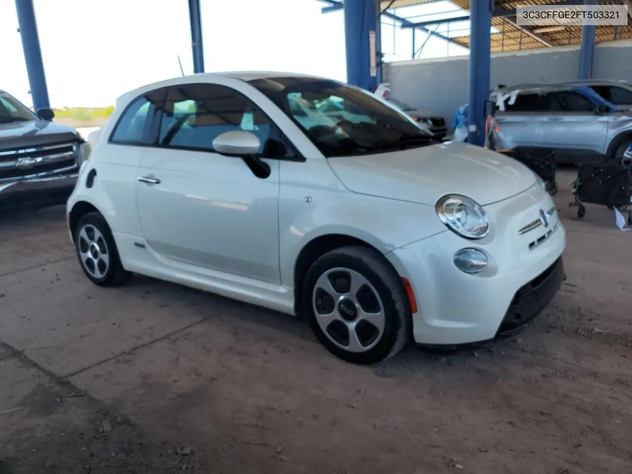 2015 Fiat 500 Electric VIN: 3C3CFFGE2FT503321 Lot: 62170495