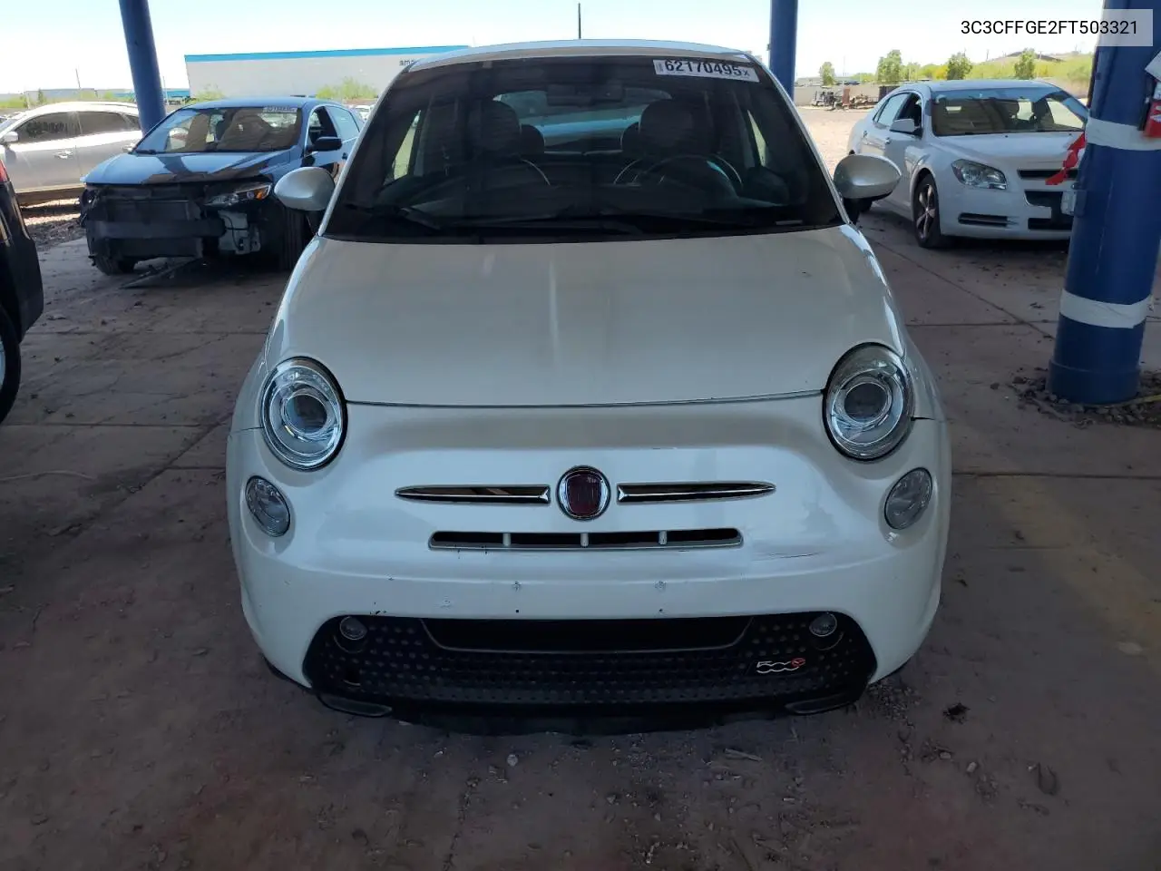 2015 Fiat 500 Electric VIN: 3C3CFFGE2FT503321 Lot: 62170495