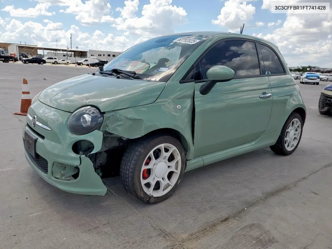 2015 Fiat 500 Sport VIN: 3C3CFFBR1FT741428 Lot: 62292025