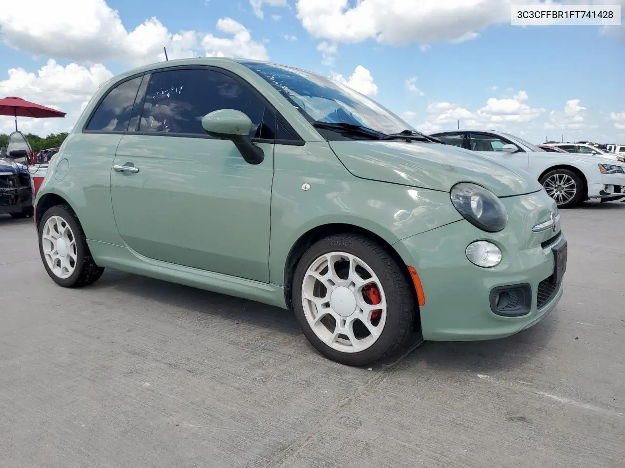 2015 Fiat 500 Sport VIN: 3C3CFFBR1FT741428 Lot: 62292025