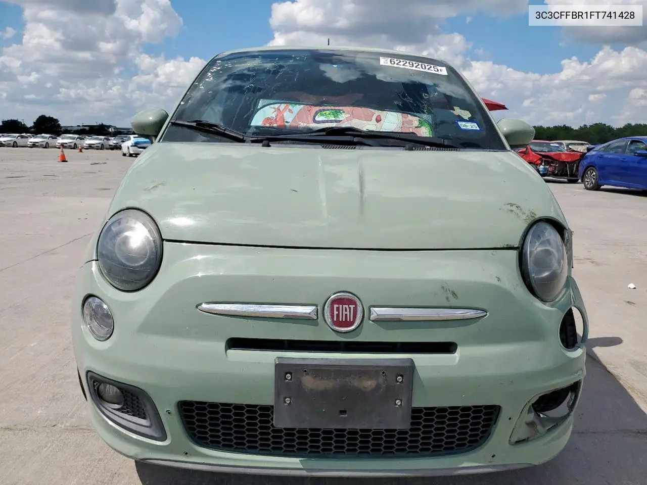 2015 Fiat 500 Sport VIN: 3C3CFFBR1FT741428 Lot: 62292025