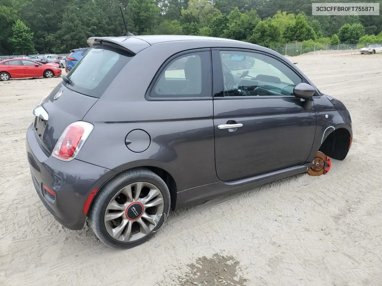 2015 Fiat 500 Sport VIN: 3C3CFFBR0FT755871 Lot: 62342105