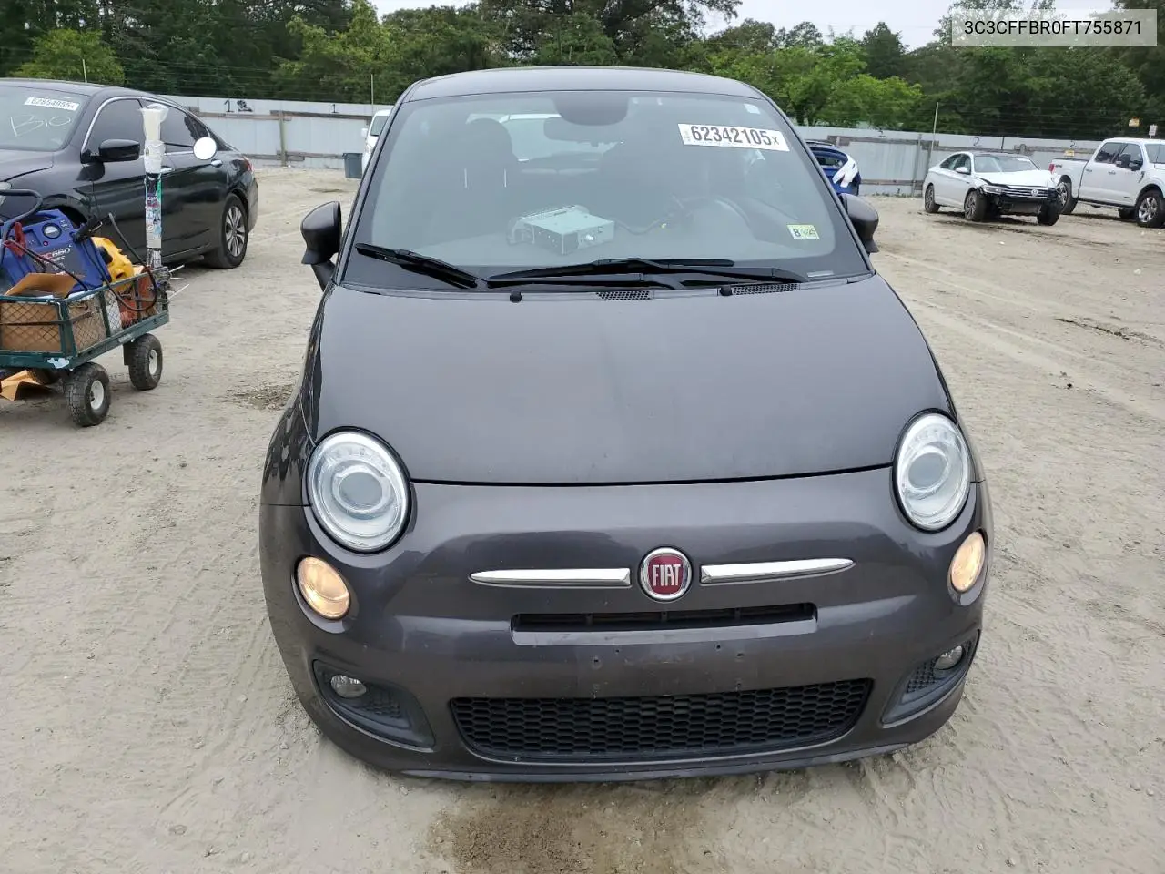 2015 Fiat 500 Sport VIN: 3C3CFFBR0FT755871 Lot: 62342105