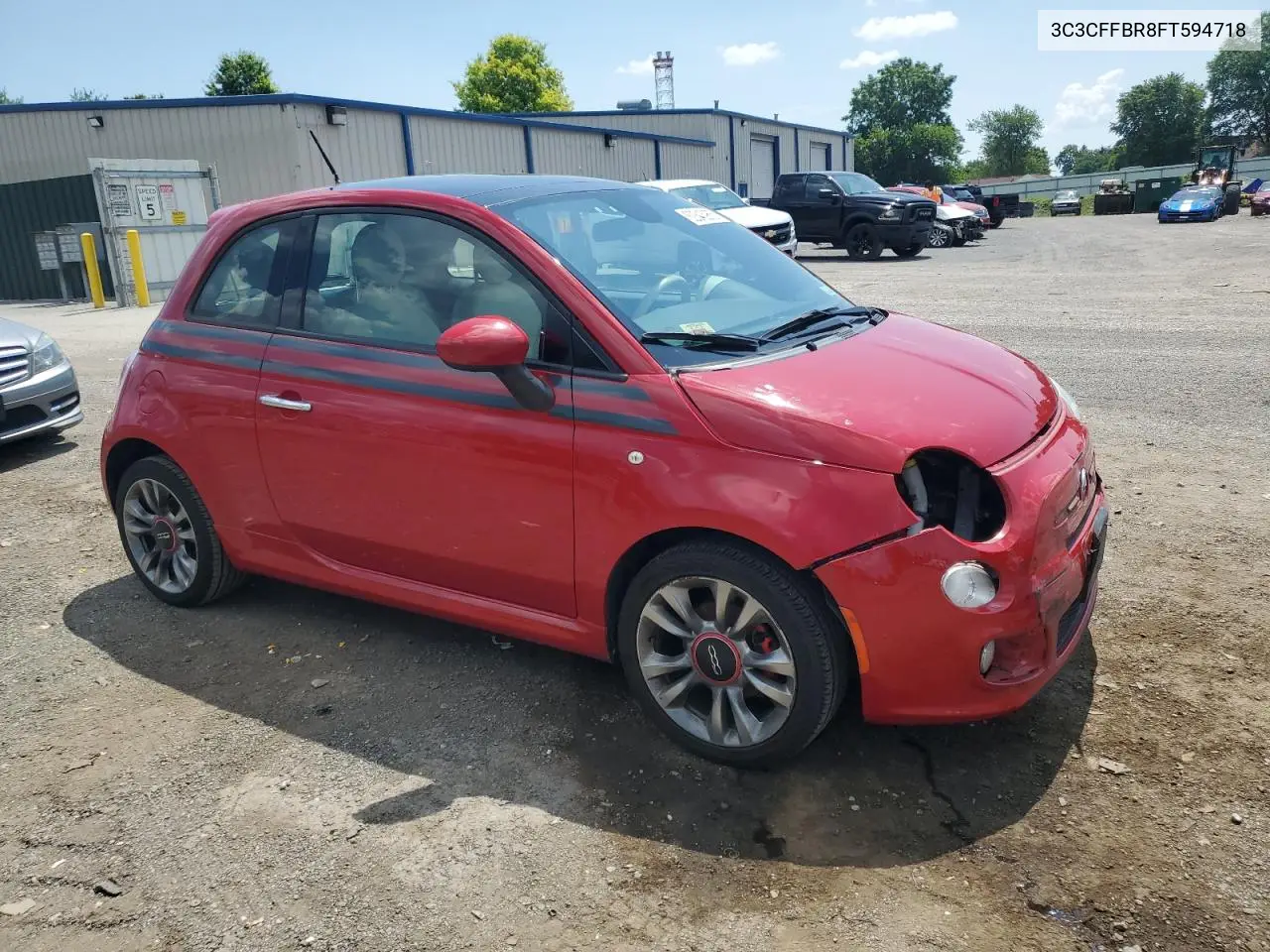 2015 Fiat 500 Sport VIN: 3C3CFFBR8FT594718 Lot: 62343955
