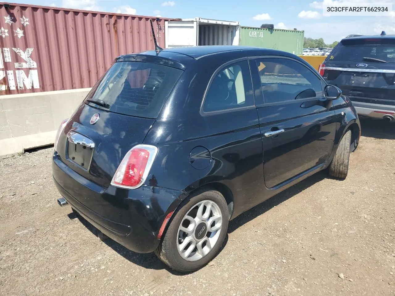 2015 Fiat 500 Pop VIN: 3C3CFFAR2FT662934 Lot: 62368115