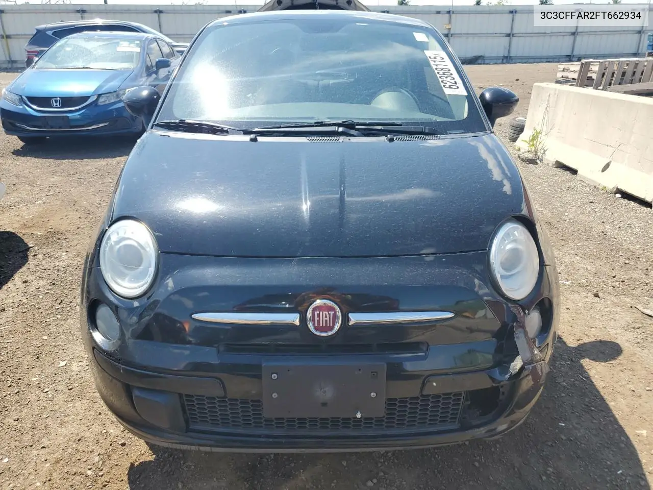 2015 Fiat 500 Pop VIN: 3C3CFFAR2FT662934 Lot: 62368115