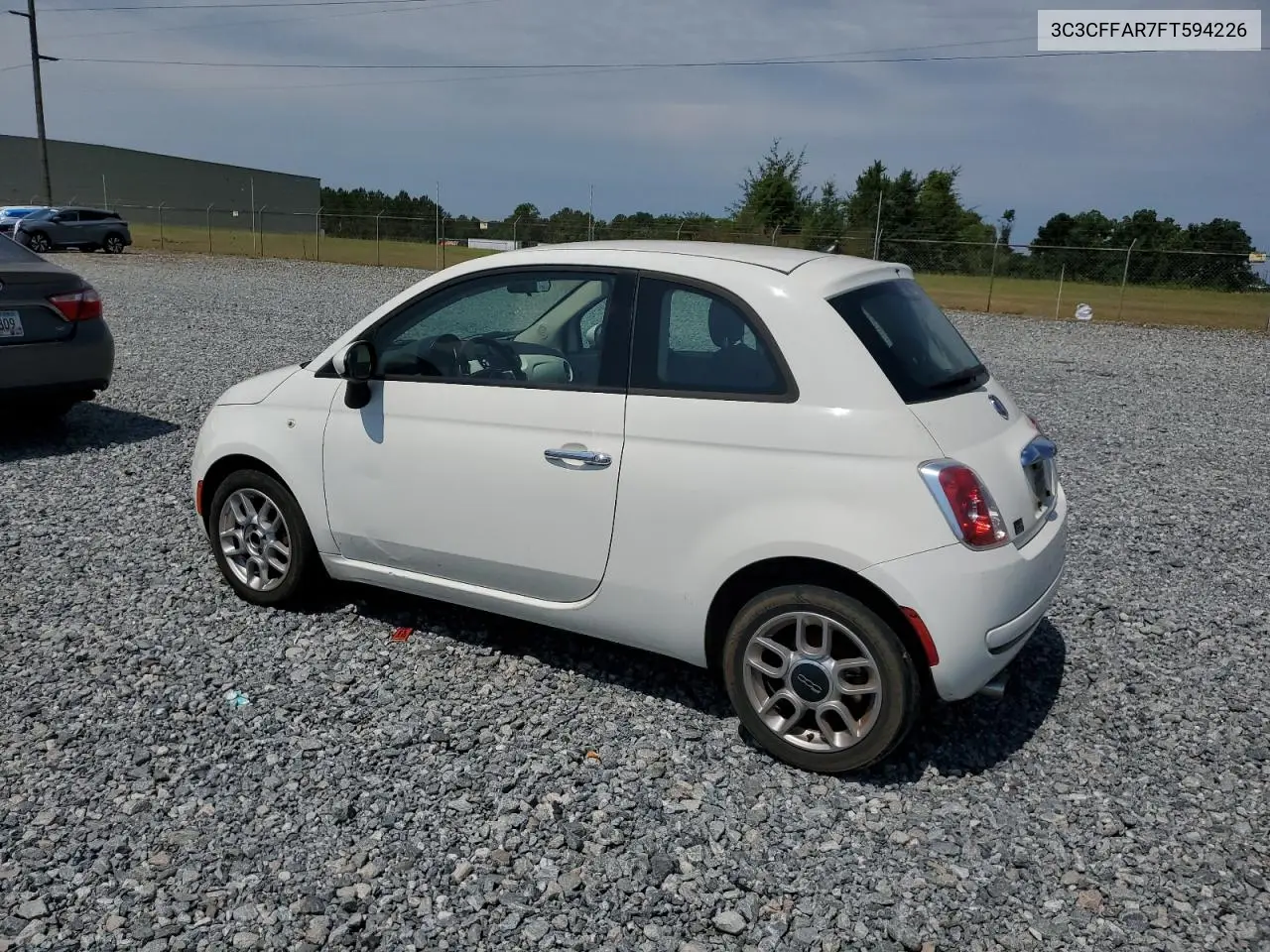 2015 Fiat 500 Pop VIN: 3C3CFFAR7FT594226 Lot: 62425695