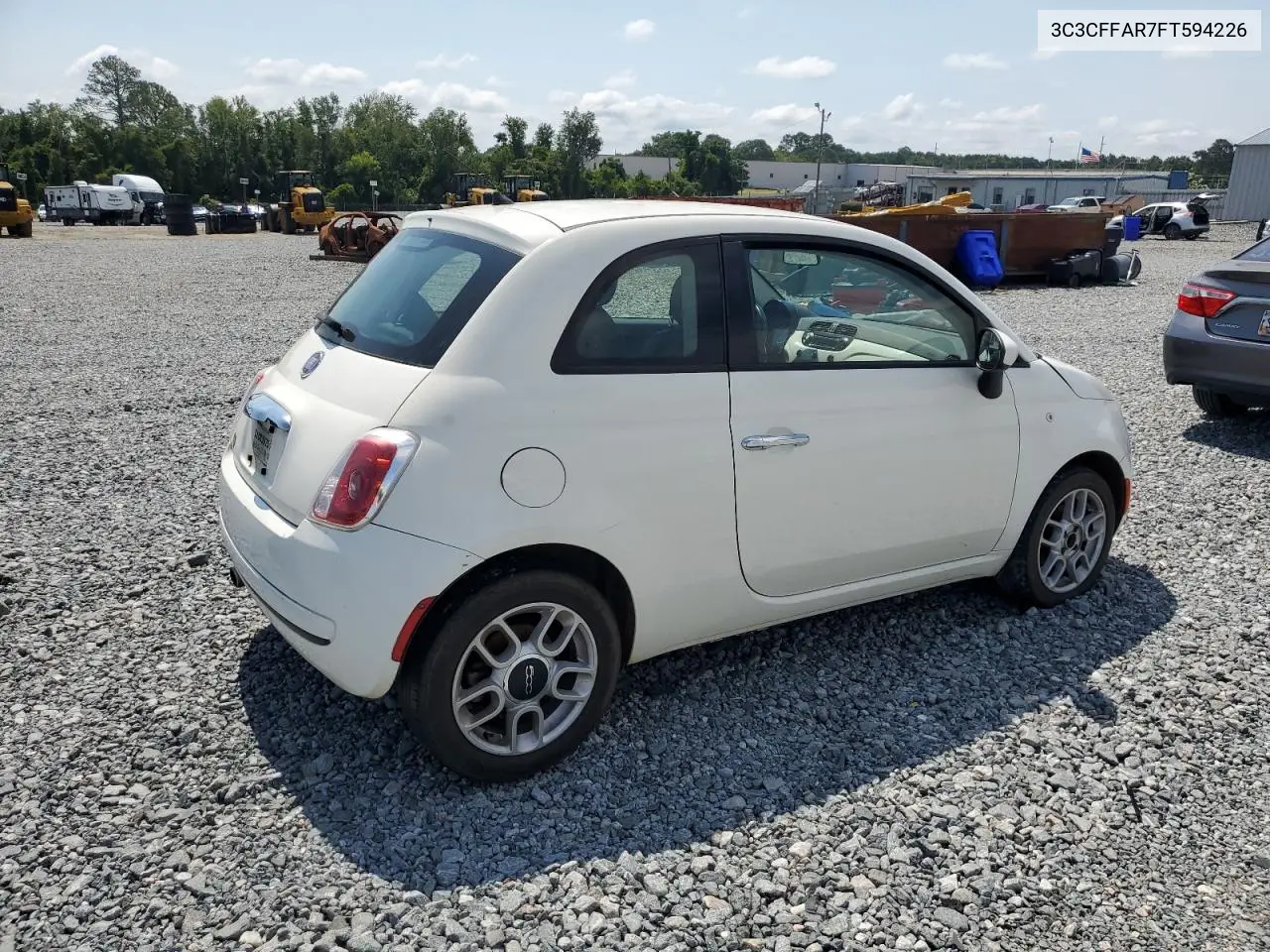 2015 Fiat 500 Pop VIN: 3C3CFFAR7FT594226 Lot: 62425695