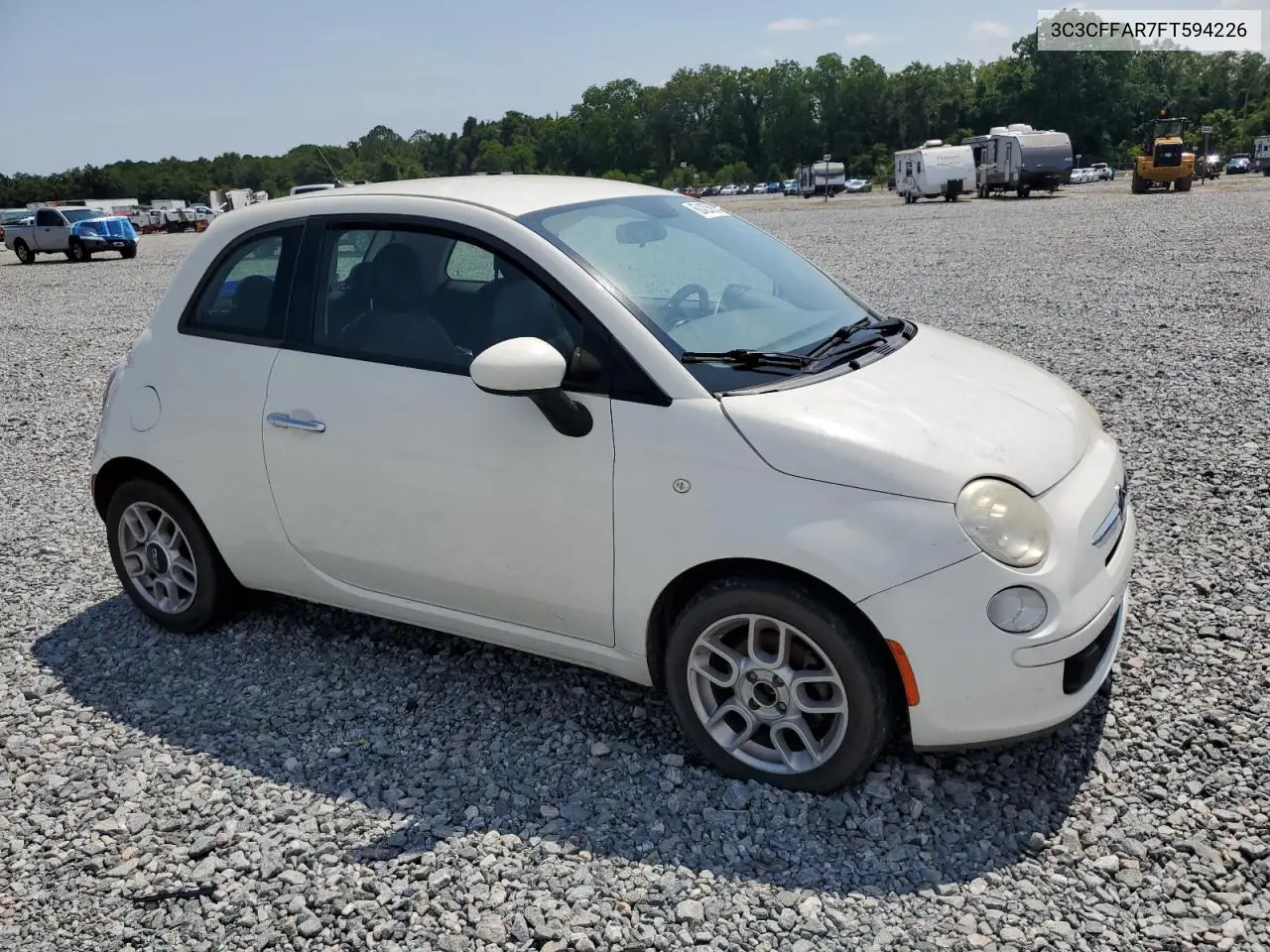 2015 Fiat 500 Pop VIN: 3C3CFFAR7FT594226 Lot: 62425695