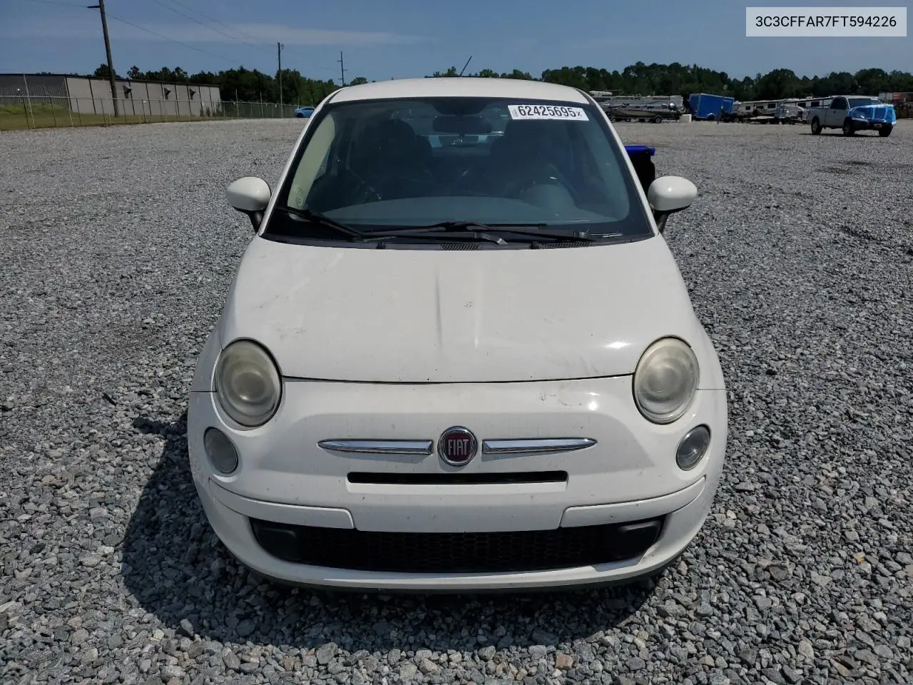 2015 Fiat 500 Pop VIN: 3C3CFFAR7FT594226 Lot: 62425695