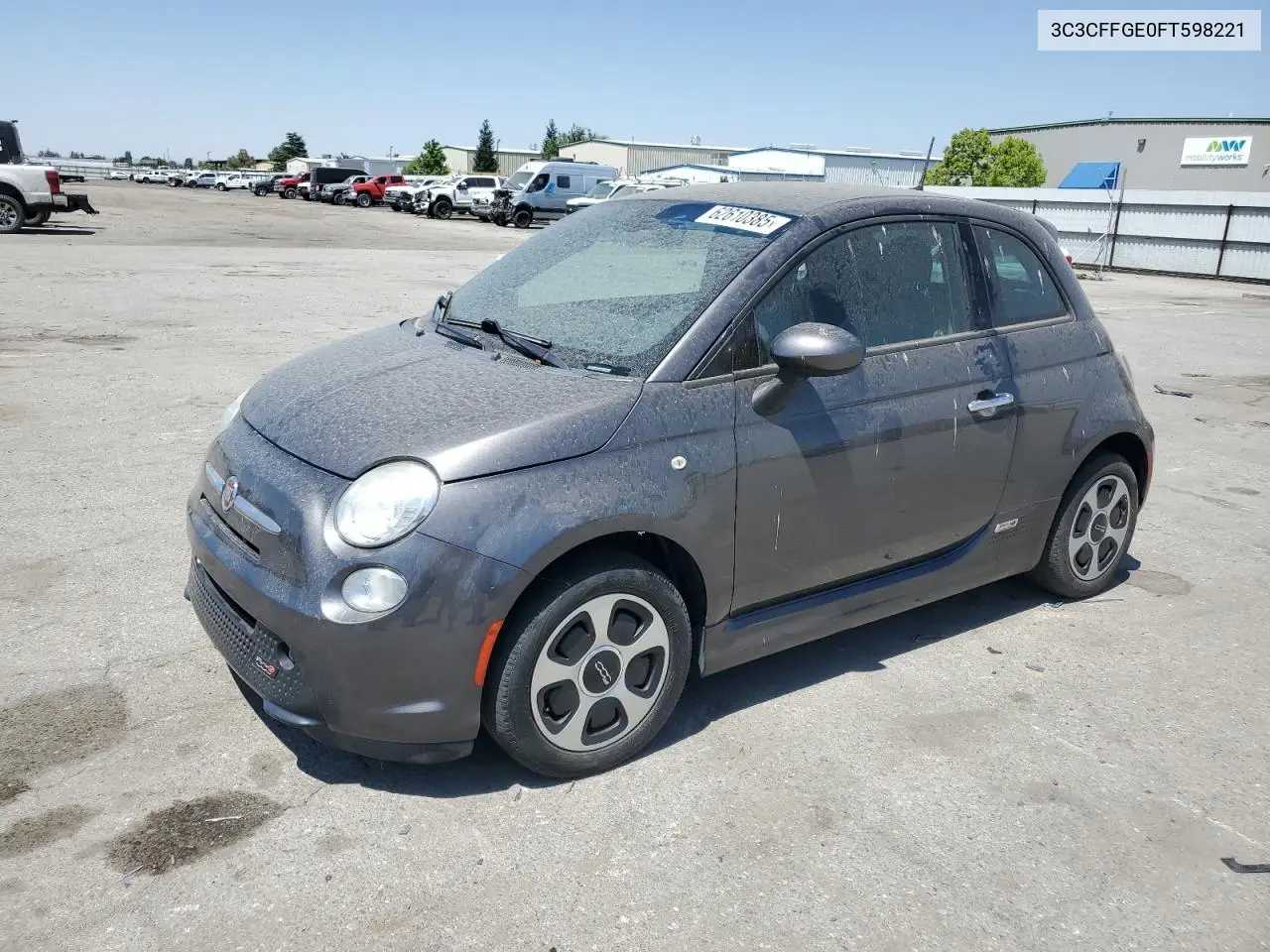 2015 Fiat 500 Electric VIN: 3C3CFFGE0FT598221 Lot: 62610385