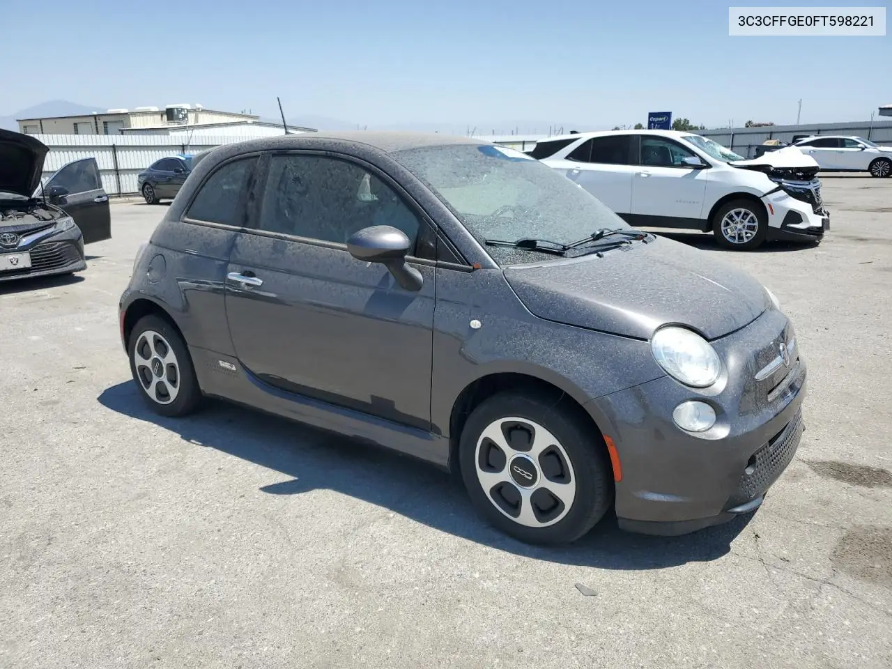 2015 Fiat 500 Electric VIN: 3C3CFFGE0FT598221 Lot: 62610385