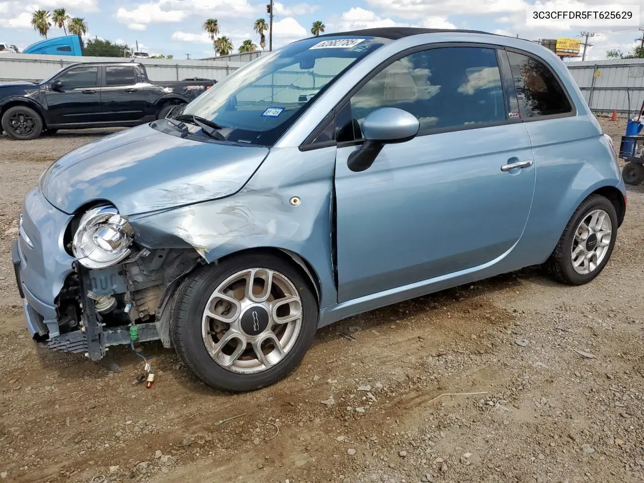 2015 Fiat 500 Pop VIN: 3C3CFFDR5FT625629 Lot: 62682785