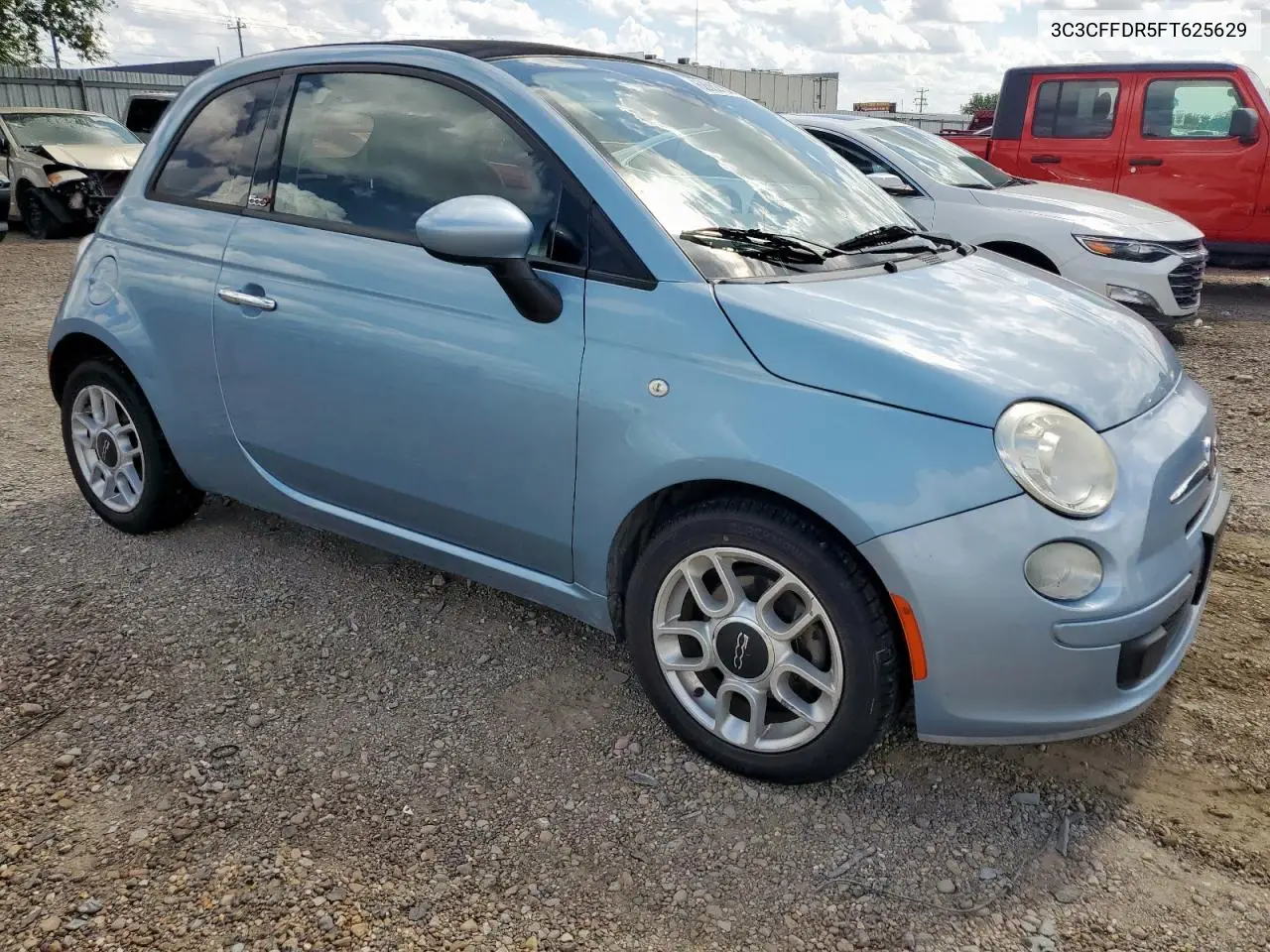 2015 Fiat 500 Pop VIN: 3C3CFFDR5FT625629 Lot: 62682785