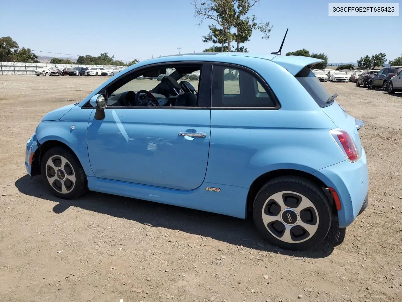 2015 Fiat 500 Electric VIN: 3C3CFFGE2FT685425 Lot: 62751915