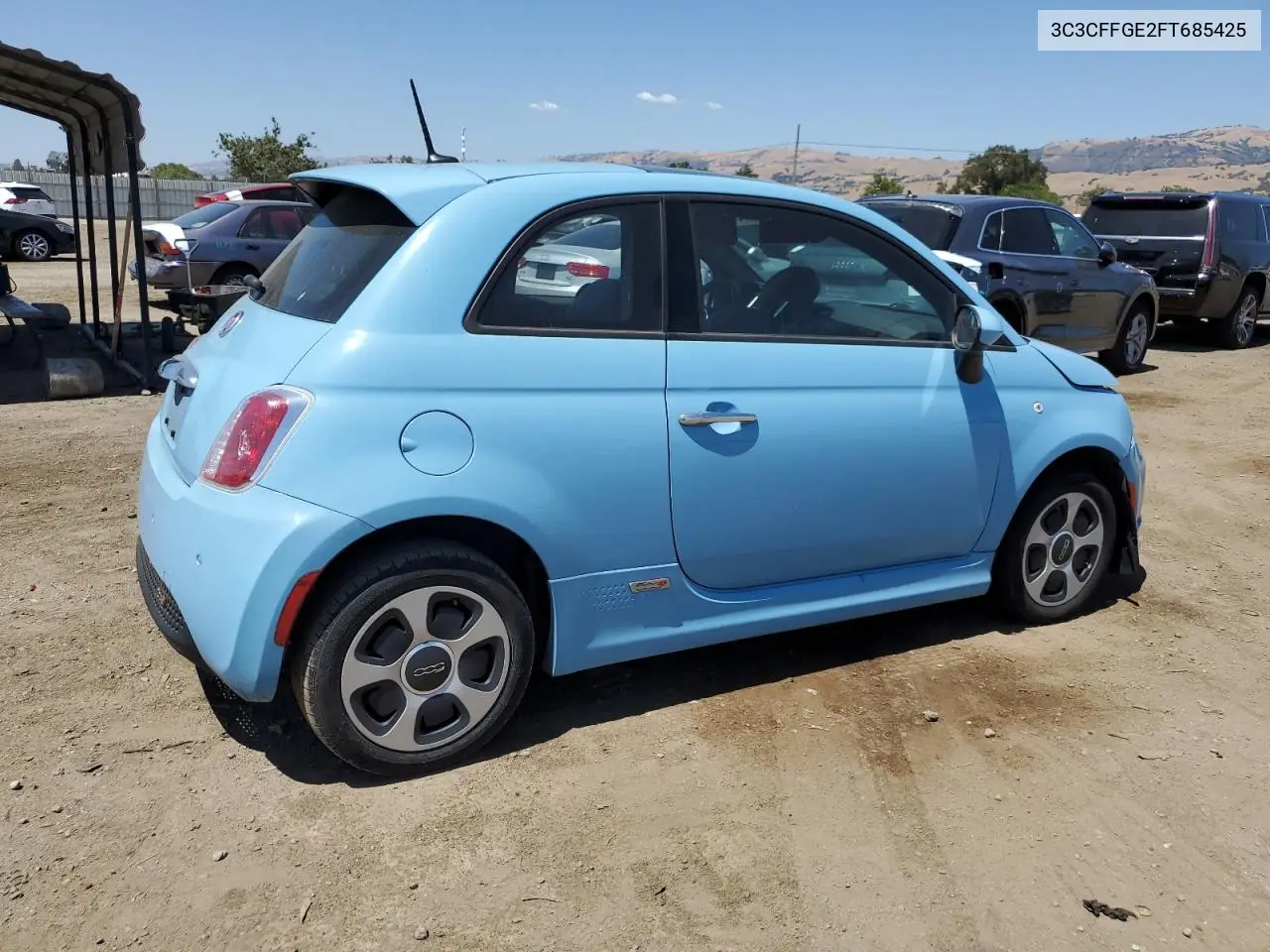 2015 Fiat 500 Electric VIN: 3C3CFFGE2FT685425 Lot: 62751915