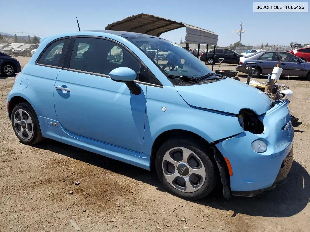 2015 Fiat 500 Electric VIN: 3C3CFFGE2FT685425 Lot: 62751915