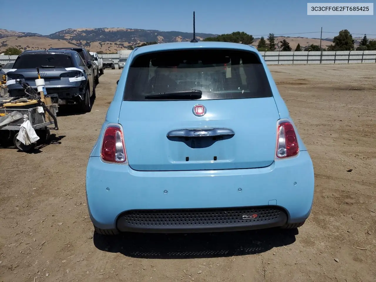2015 Fiat 500 Electric VIN: 3C3CFFGE2FT685425 Lot: 62751915