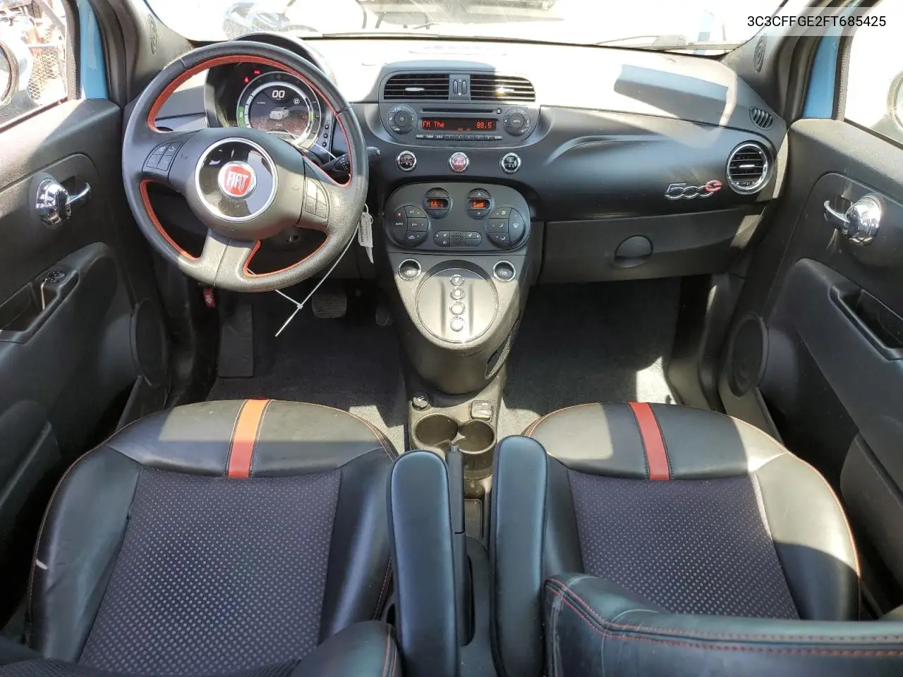 2015 Fiat 500 Electric VIN: 3C3CFFGE2FT685425 Lot: 62751915