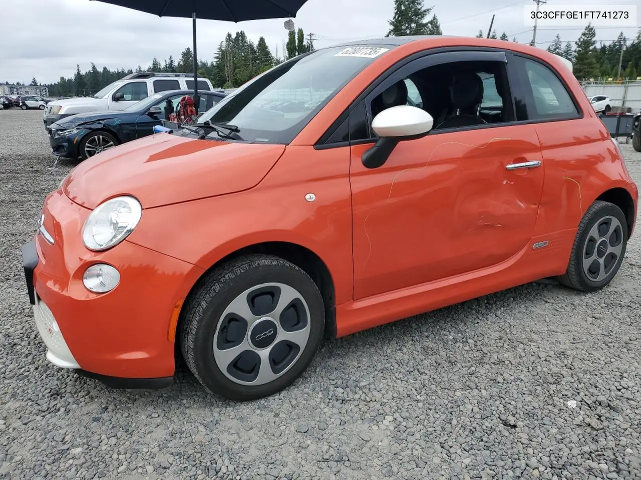 2015 Fiat 500 Electric VIN: 3C3CFFGE1FT741273 Lot: 62807735