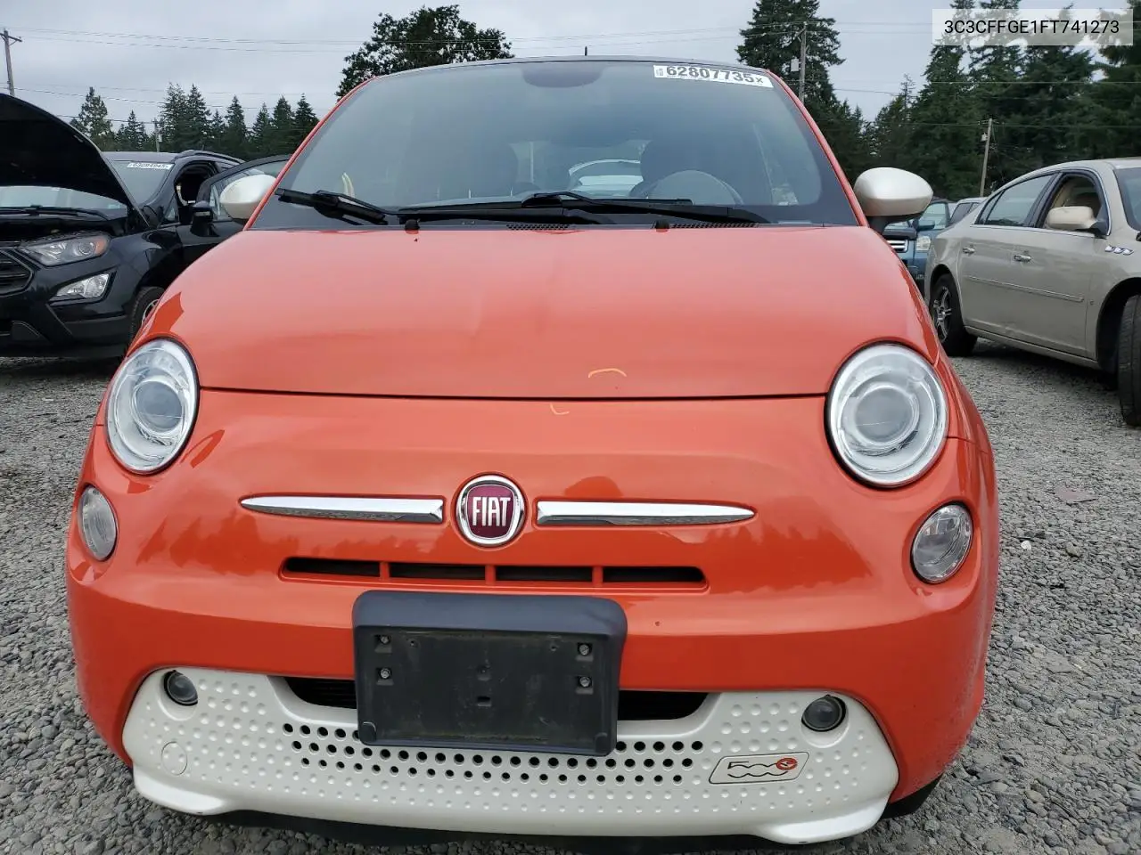 2015 Fiat 500 Electric VIN: 3C3CFFGE1FT741273 Lot: 62807735