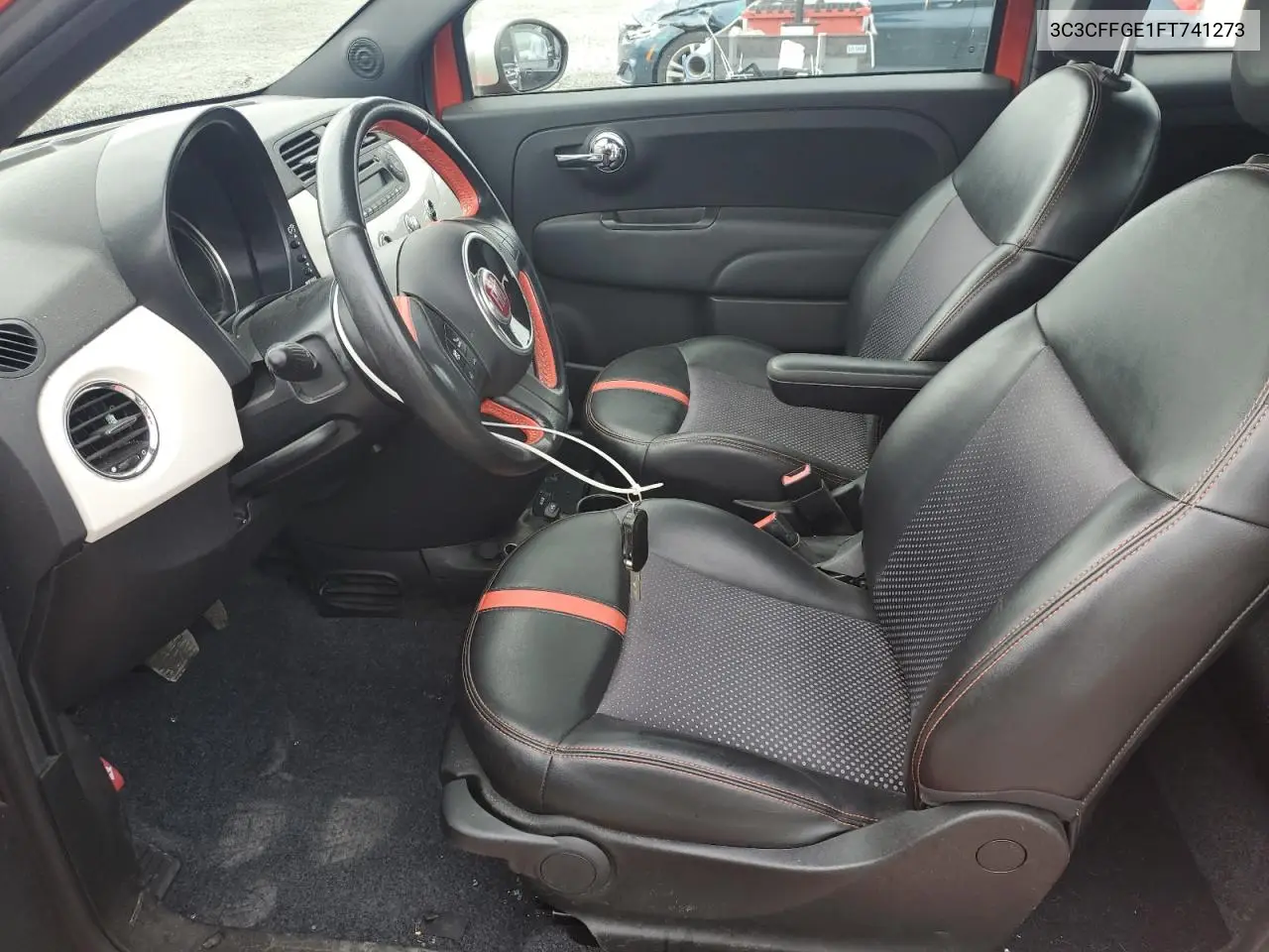 2015 Fiat 500 Electric VIN: 3C3CFFGE1FT741273 Lot: 62807735