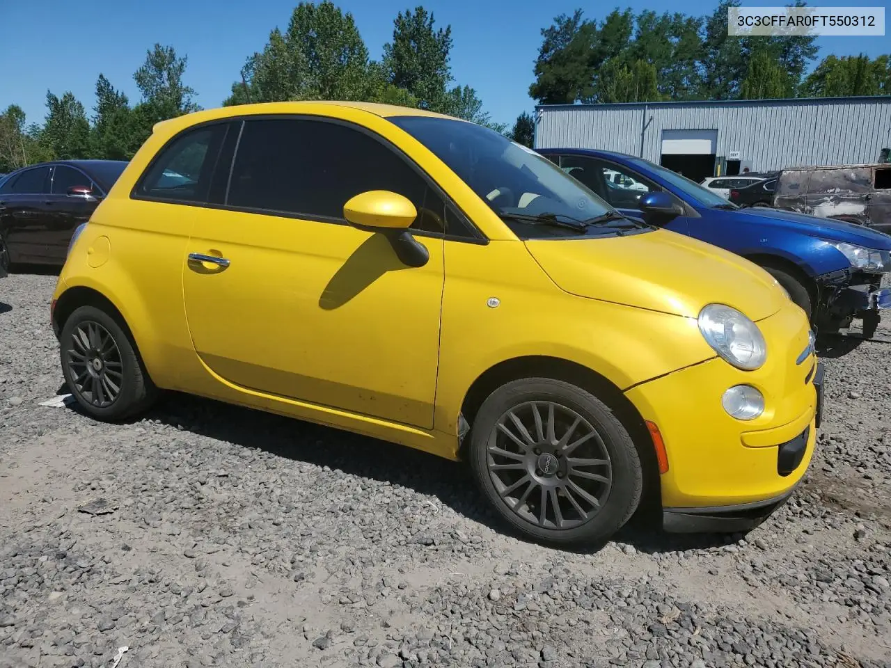 2015 Fiat 500 Pop VIN: 3C3CFFAR0FT550312 Lot: 62877245