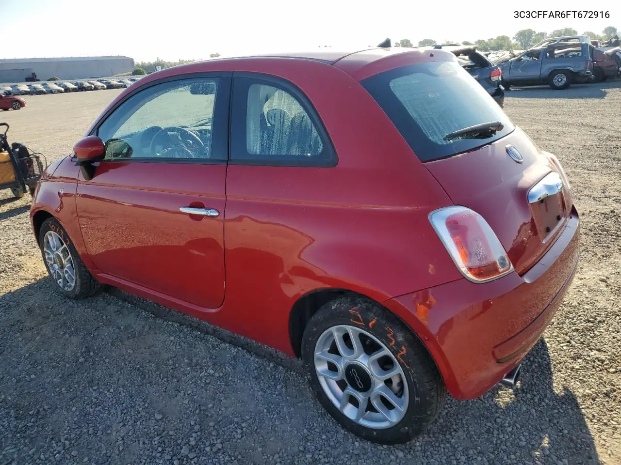 2015 Fiat 500 Pop VIN: 3C3CFFAR6FT672916 Lot: 62902935
