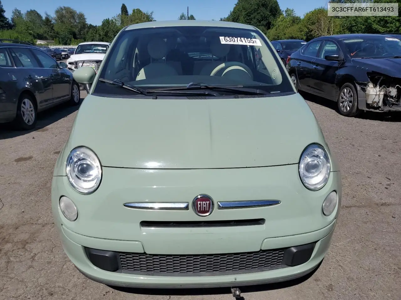 2015 Fiat 500 Pop VIN: 3C3CFFAR6FT613493 Lot: 63074155