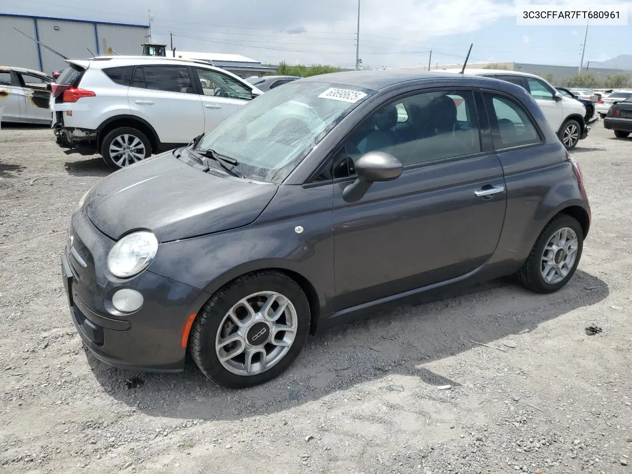 2015 Fiat 500 Pop VIN: 3C3CFFAR7FT680961 Lot: 63698625