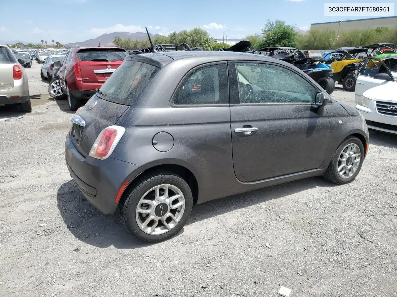 2015 Fiat 500 Pop VIN: 3C3CFFAR7FT680961 Lot: 63698625
