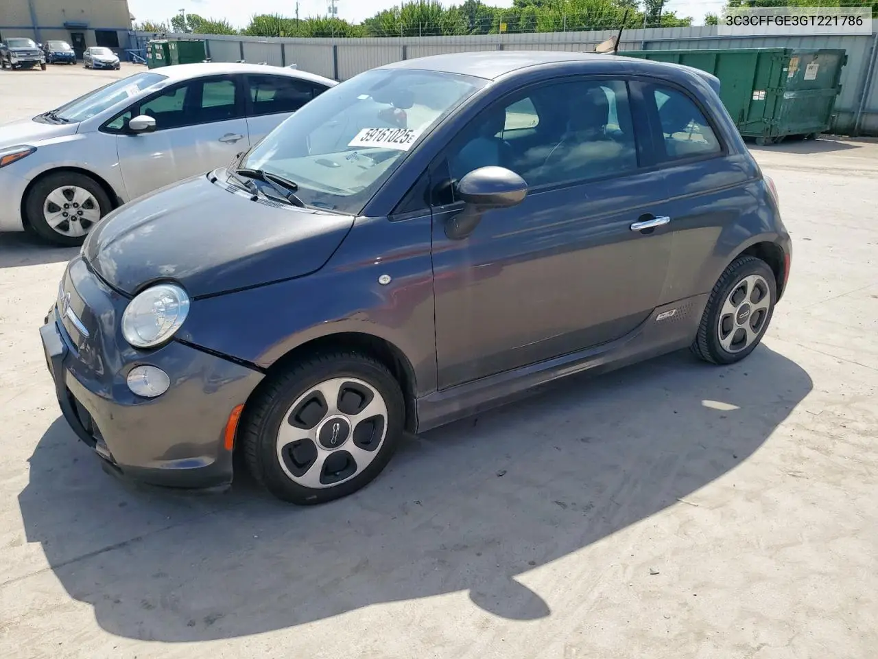 2016 Fiat 500 Electric VIN: 3C3CFFGE3GT221786 Lot: 59161025