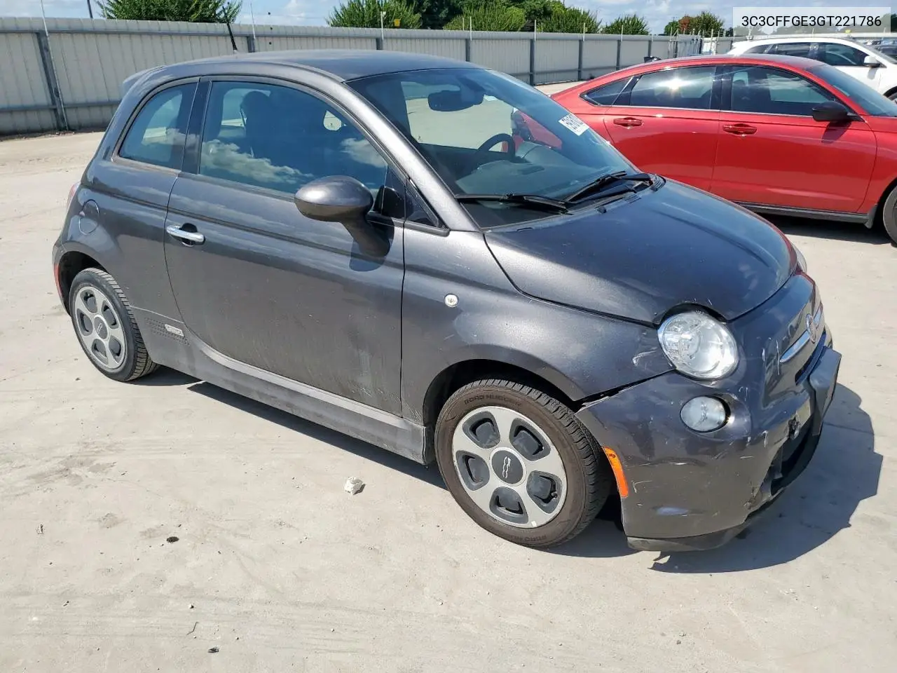 2016 Fiat 500 Electric VIN: 3C3CFFGE3GT221786 Lot: 59161025