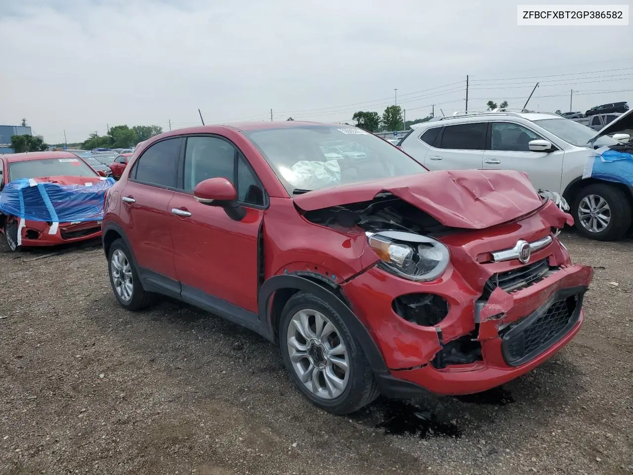 2016 Fiat 500X Easy VIN: ZFBCFXBT2GP386582 Lot: 59389305