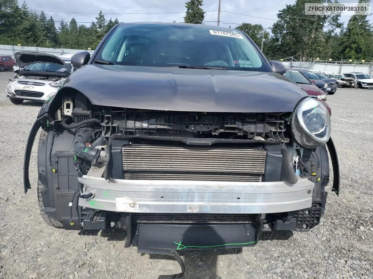 2016 Fiat 500X Easy VIN: ZFBCFXBT0GP383101 Lot: 61147345
