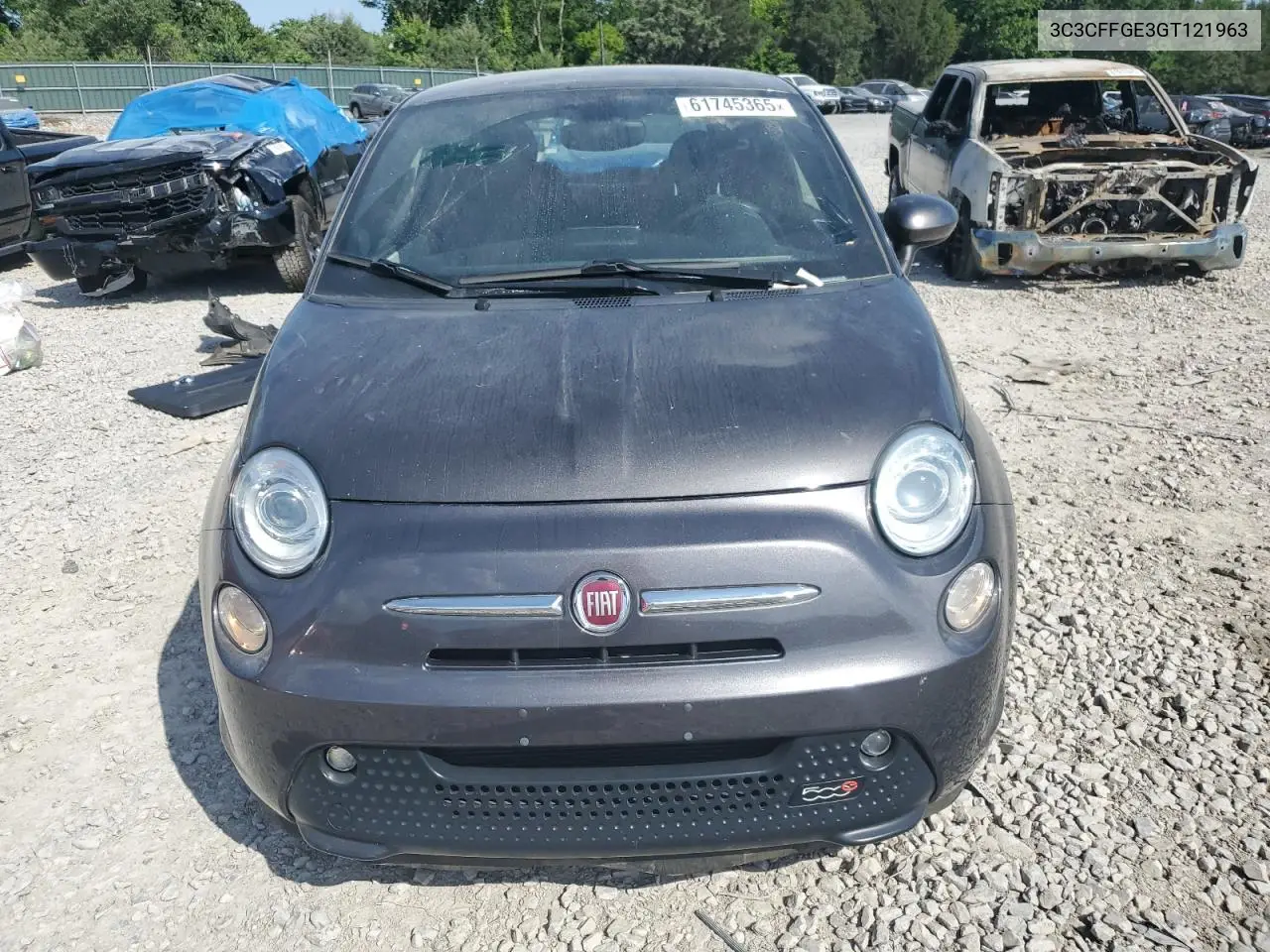 2016 Fiat 500 Electric VIN: 3C3CFFGE3GT121963 Lot: 61745365