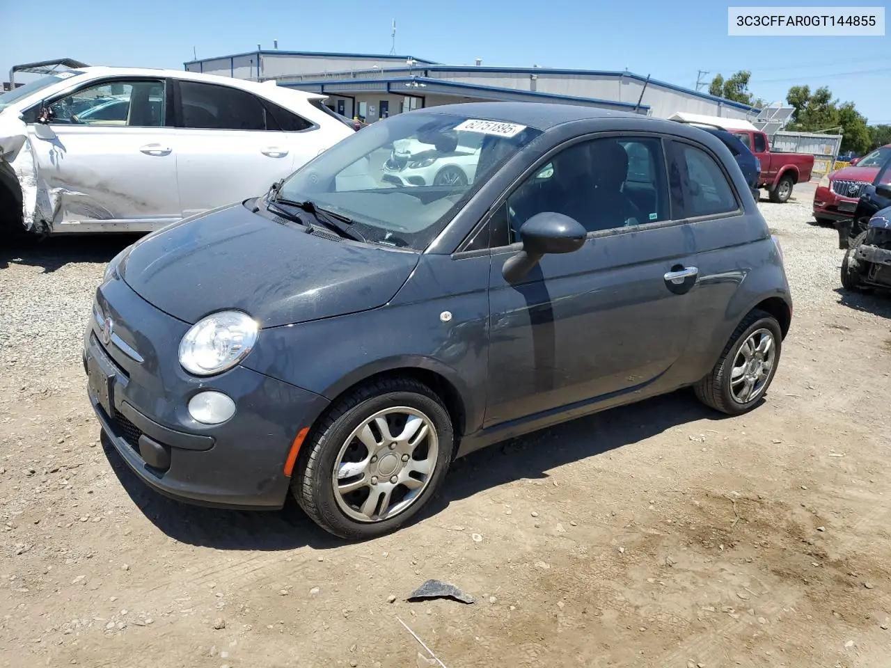 2016 Fiat 500 Pop VIN: 3C3CFFAR0GT144855 Lot: 62751895