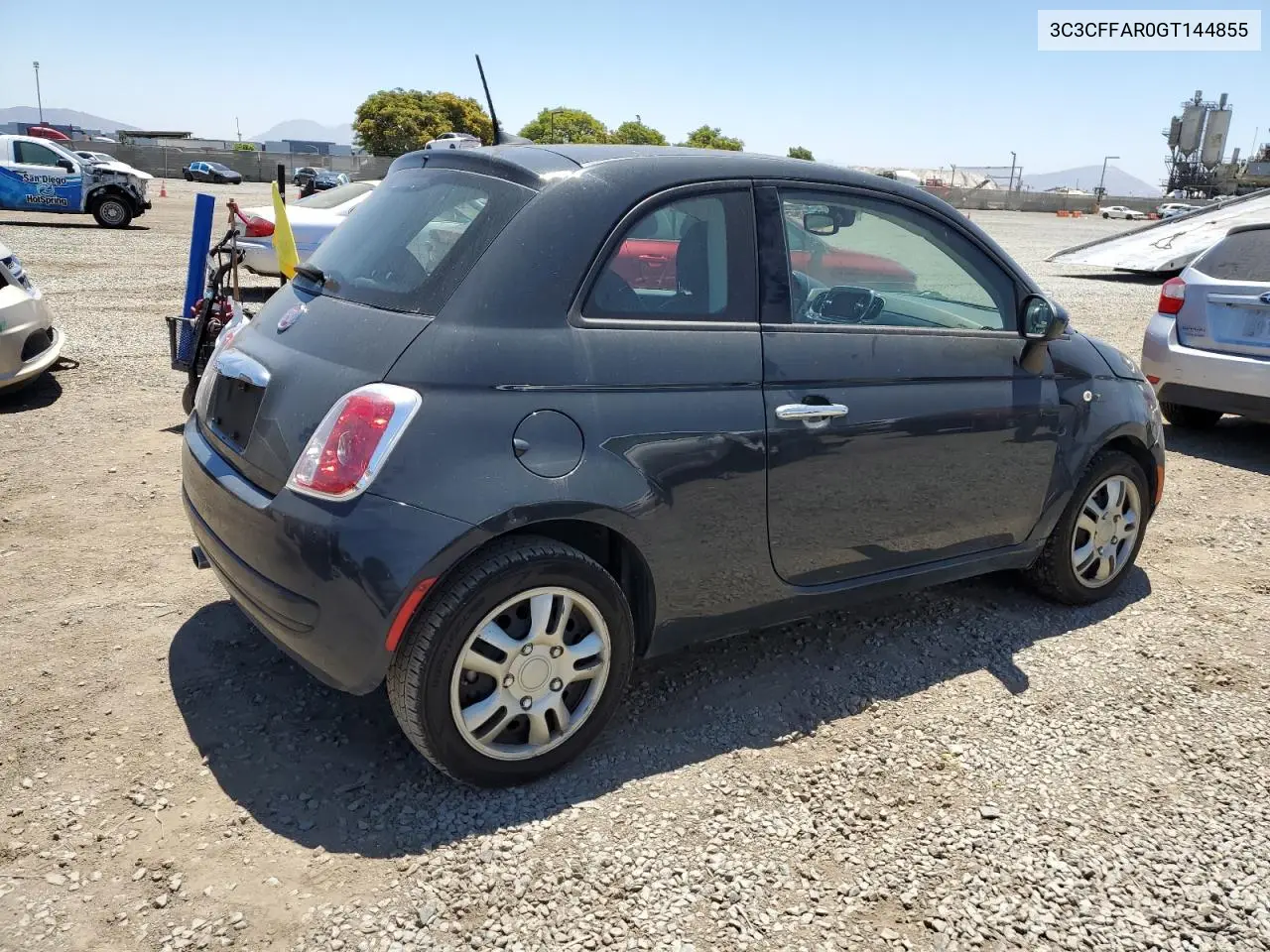 2016 Fiat 500 Pop VIN: 3C3CFFAR0GT144855 Lot: 62751895