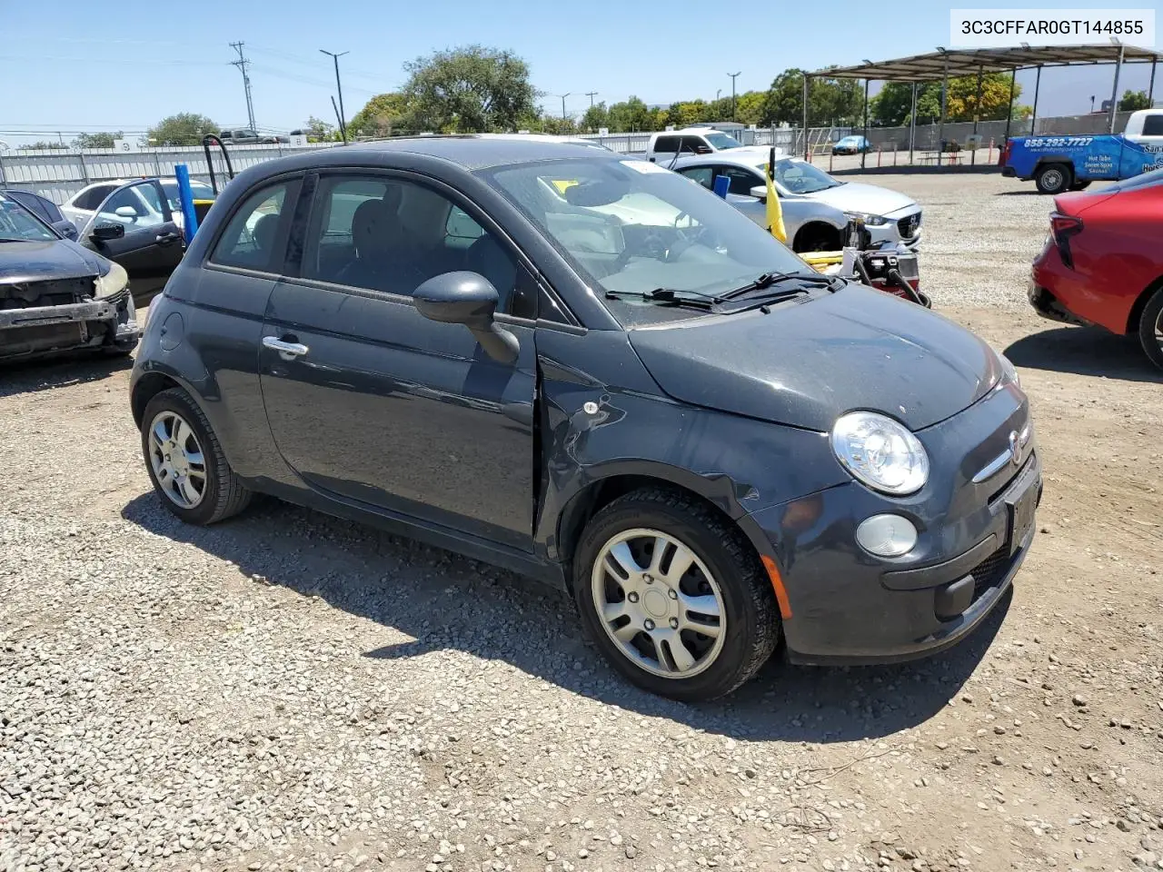 2016 Fiat 500 Pop VIN: 3C3CFFAR0GT144855 Lot: 62751895