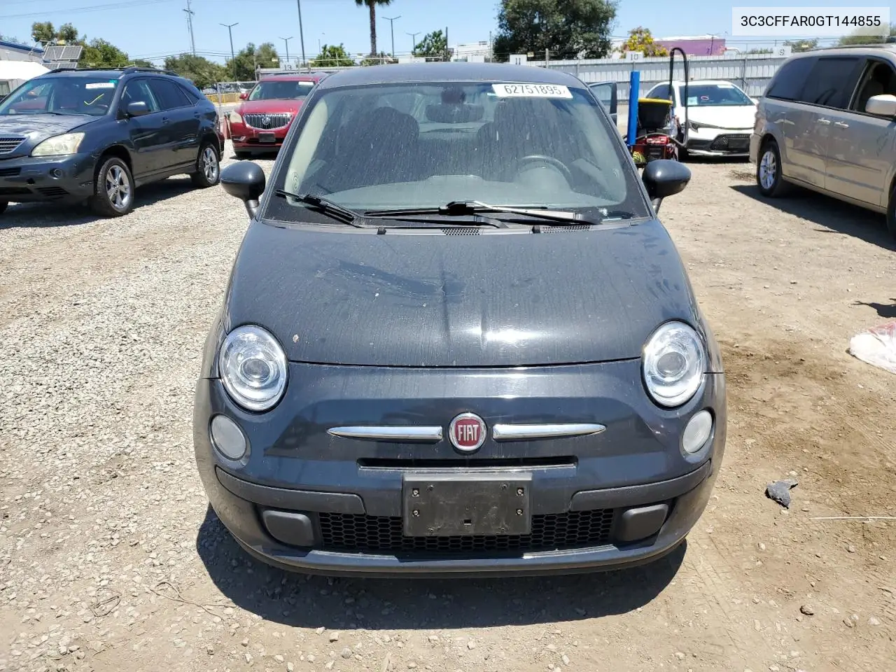 2016 Fiat 500 Pop VIN: 3C3CFFAR0GT144855 Lot: 62751895