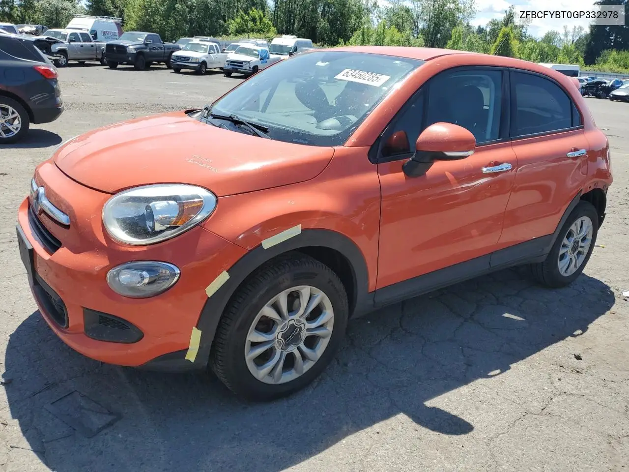 2016 Fiat 500X Easy VIN: ZFBCFYBT0GP332978 Lot: 63450285