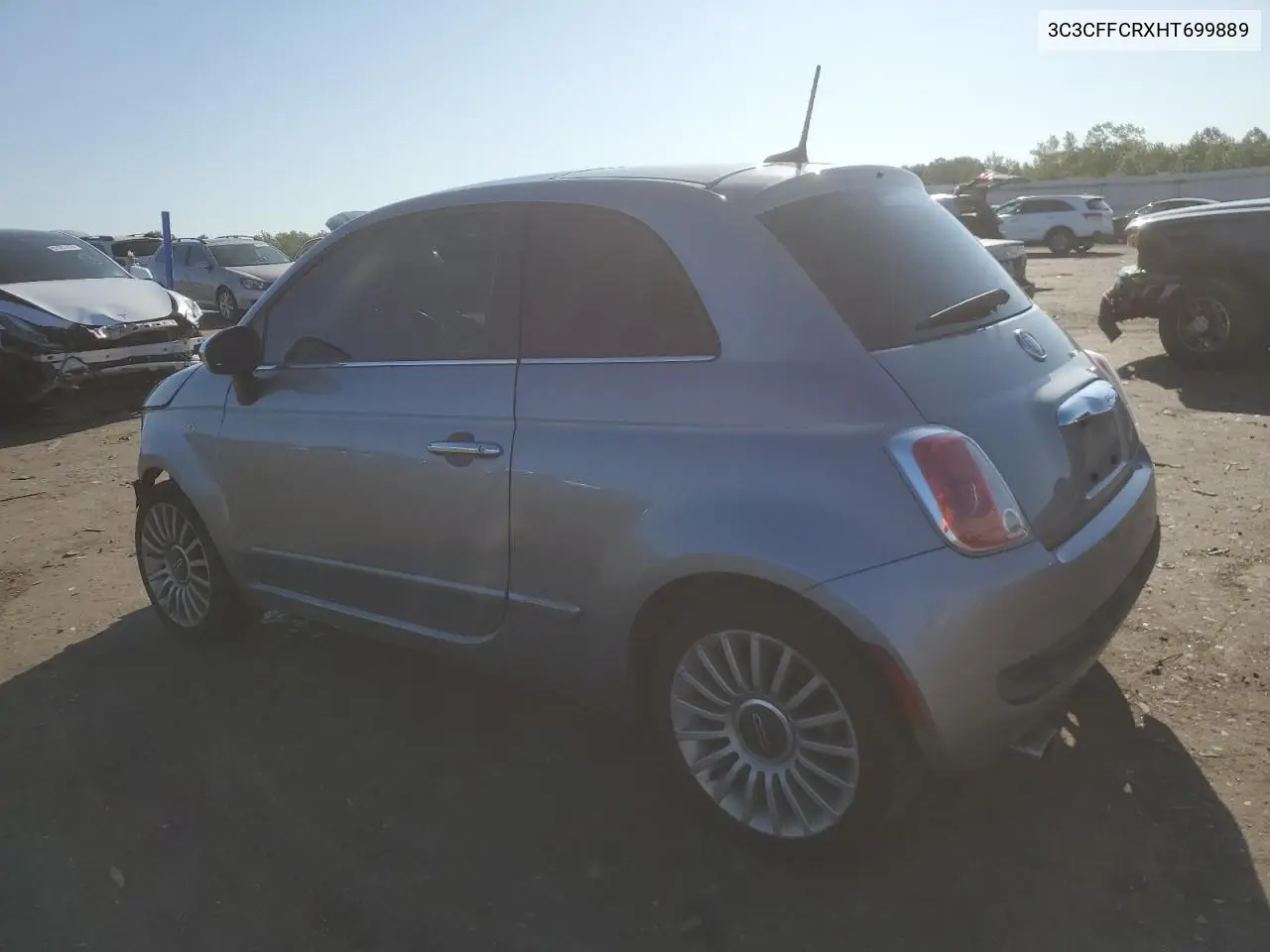 2017 Fiat 500 Lounge VIN: 3C3CFFCRXHT699889 Lot: 60852535