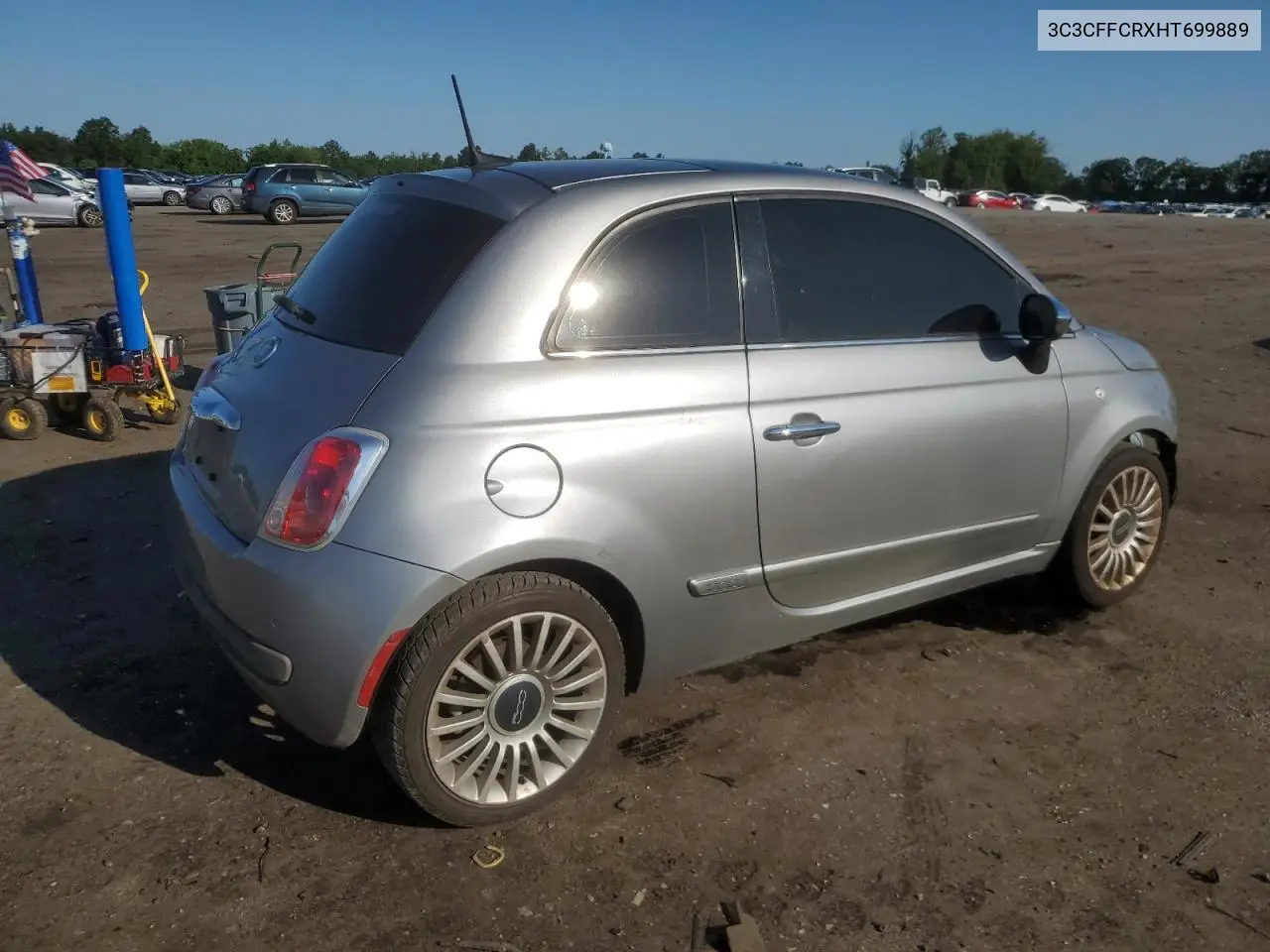 2017 Fiat 500 Lounge VIN: 3C3CFFCRXHT699889 Lot: 60852535