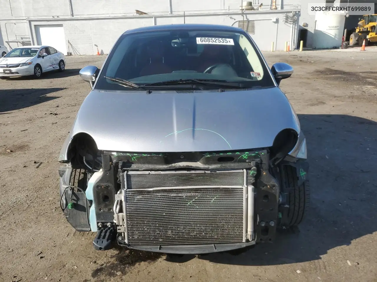 2017 Fiat 500 Lounge VIN: 3C3CFFCRXHT699889 Lot: 60852535